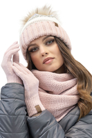 Vivisence Damen Bommelmütze Winter Bommel Wärmendem Garn Antistatischer 7099, Pink