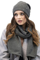 Vivisence Écharpe Femme Hiver Tricotée Chaude Et Confortable Journées Froides 7102, graphite