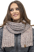 Vivisence Écharpe Pour Femme L'Automne et L'Hiver Longue Bicolore À La Mode En Fil Chaud Doux Parfaite Pour Les Froides Journées D'Hiver S'adapte Aux Tenues Élégantes Et Sportives 7107, rose