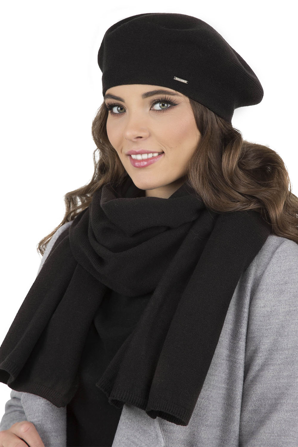 Vivisence Women's Winter Scarf Knitted Warm Comfortable For Cold Days 7102, black