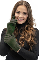 Vivisence Women's Winter Gloves Soft And Warm Ideal For Cold Weather 7014, green