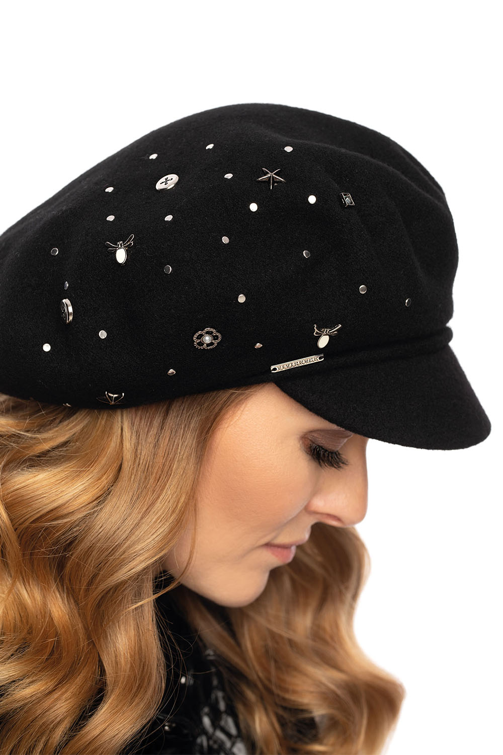 Vivisence Women's Cap Winter Handcrafted Autumn Antistatic 7062, black