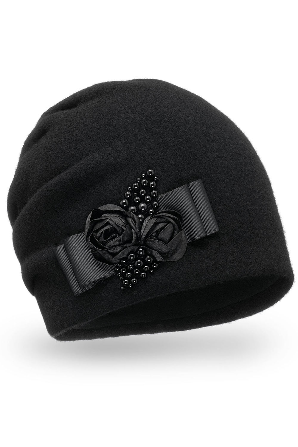 Vivisence Bonnet Femme Hiver En Laine Douillet Élégant Pour L’Automne 7080, noir