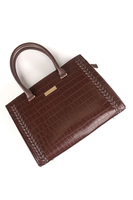 Vivisence Handtasche Damen Kunstleder Set 3 Teilig Elegante Taschen, Braun