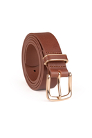 Vivisence Damen Ledergürtel Echtes Leder Goldene Schnalle Klassisch P0001, 