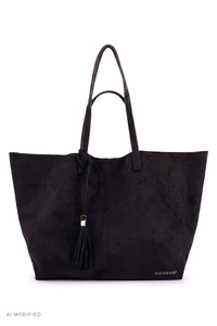 Vivisence sac porté épaule polyester shopper spacieux femme, noir