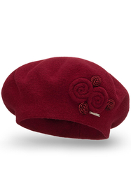 Vivisence Wool Beret For Women Protection Against Cold For Chilly Days 7037, maroon