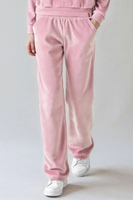 Vivisence Women's Velour Sweatpants Jogging Bottoms Loose Sports Trousers With Side Pockets Elastic Waistband Loungewear Soft Casual Comfortable Bottoms,