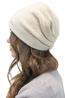 Vivisence Bonnet Femme En Laine Plissé Doublé Polaire Confort Quotidien 7085, écru