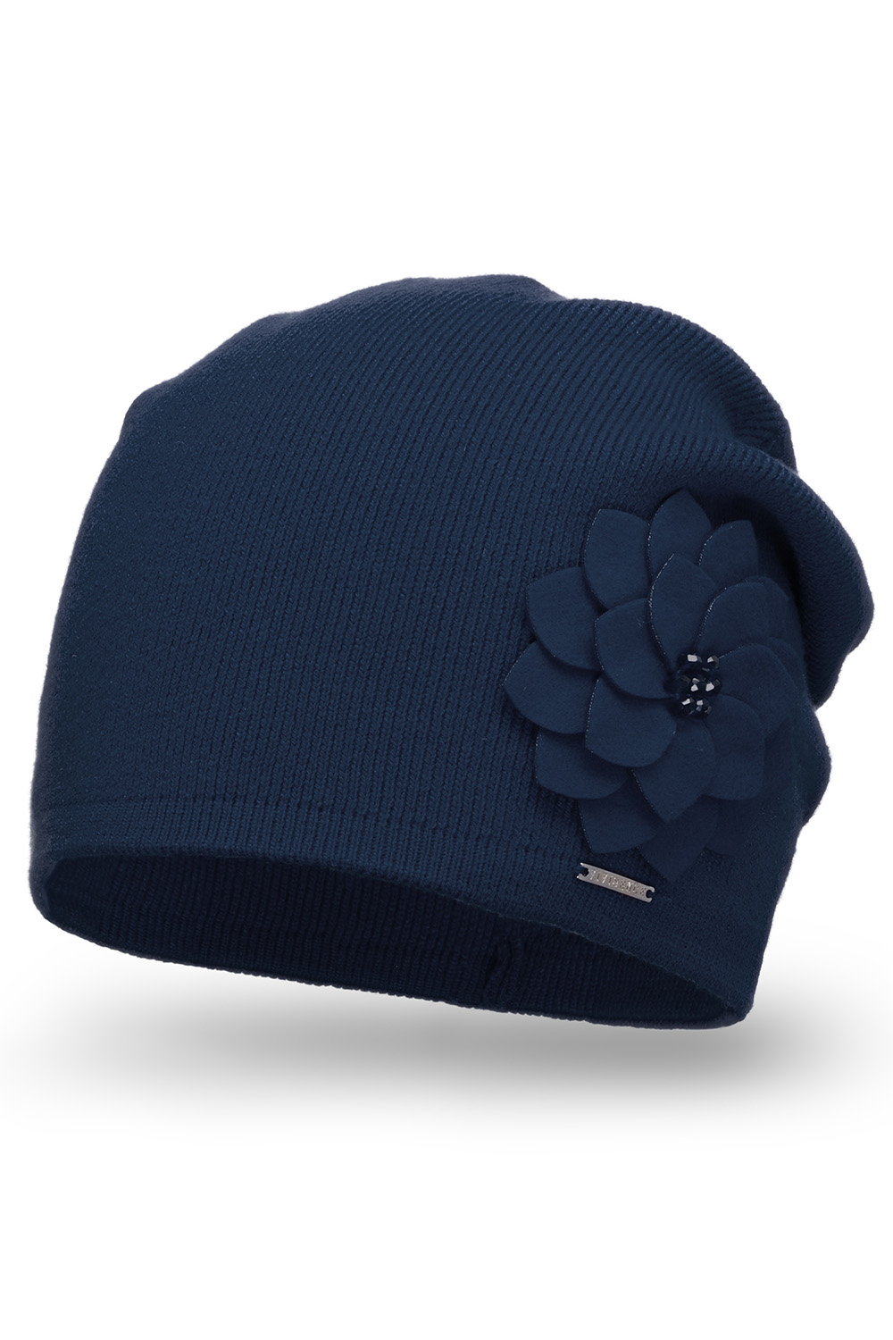 Vivisence Classic Winter Hat For Women Warm And Cozy Wool 7010, dark blue