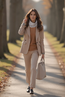 Vivisence Women Winter Snood Scarf Soft Knit Cozy Everyday Warmth For Cold Days, light grey