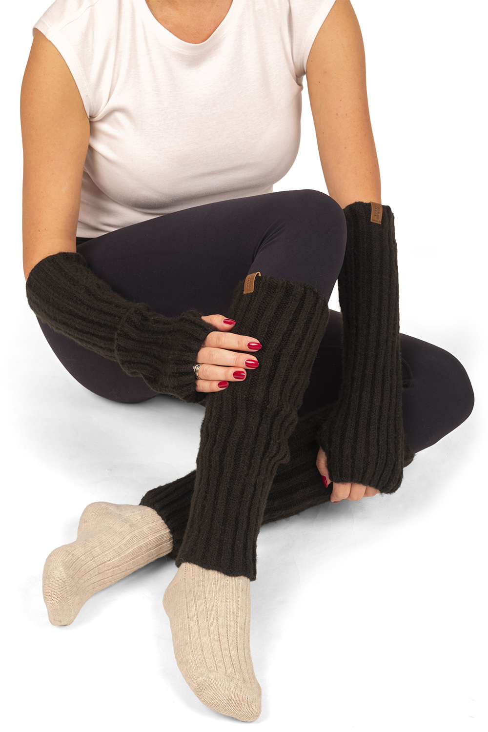 Vivisence Damen Strickhandschuhe Weiche Wärme Für Kalte Tage, Schwarz