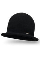 Vivisence Chapeau Femme Hiver Classique En Fil Chaud Idéal Pour Offrir 7044, noir