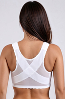 Vivisence Soutien Gorge Sans Armatures Femme Fermeture Devant Grand Maintien, blanc