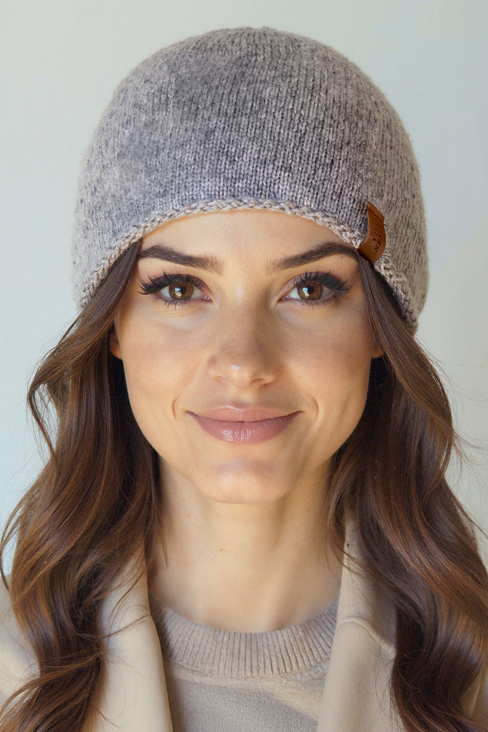 Vivisence Women's Winter Beanie Merino Wool Soft Warm Comfort For Cold Days, Grey