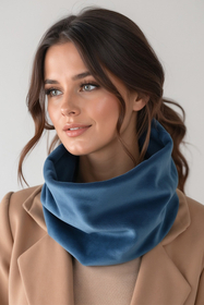 Vivisence Women Winter Snood Scarf Soft Knit Cozy Everyday Warmth For Cold Days, dark turquoise