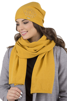 Vivisence Women's Winter Scarf Knitted Warm Comfortable For Cold Days 7102, honey