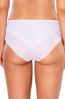 Vivisence Womens High Waisted Briefs Lace Front Elegant Cut Flattering Fit, white