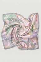 Vivisence Women Silk Scarf Hand Rolled Edges Versatile Styling Comfort, pink/purple