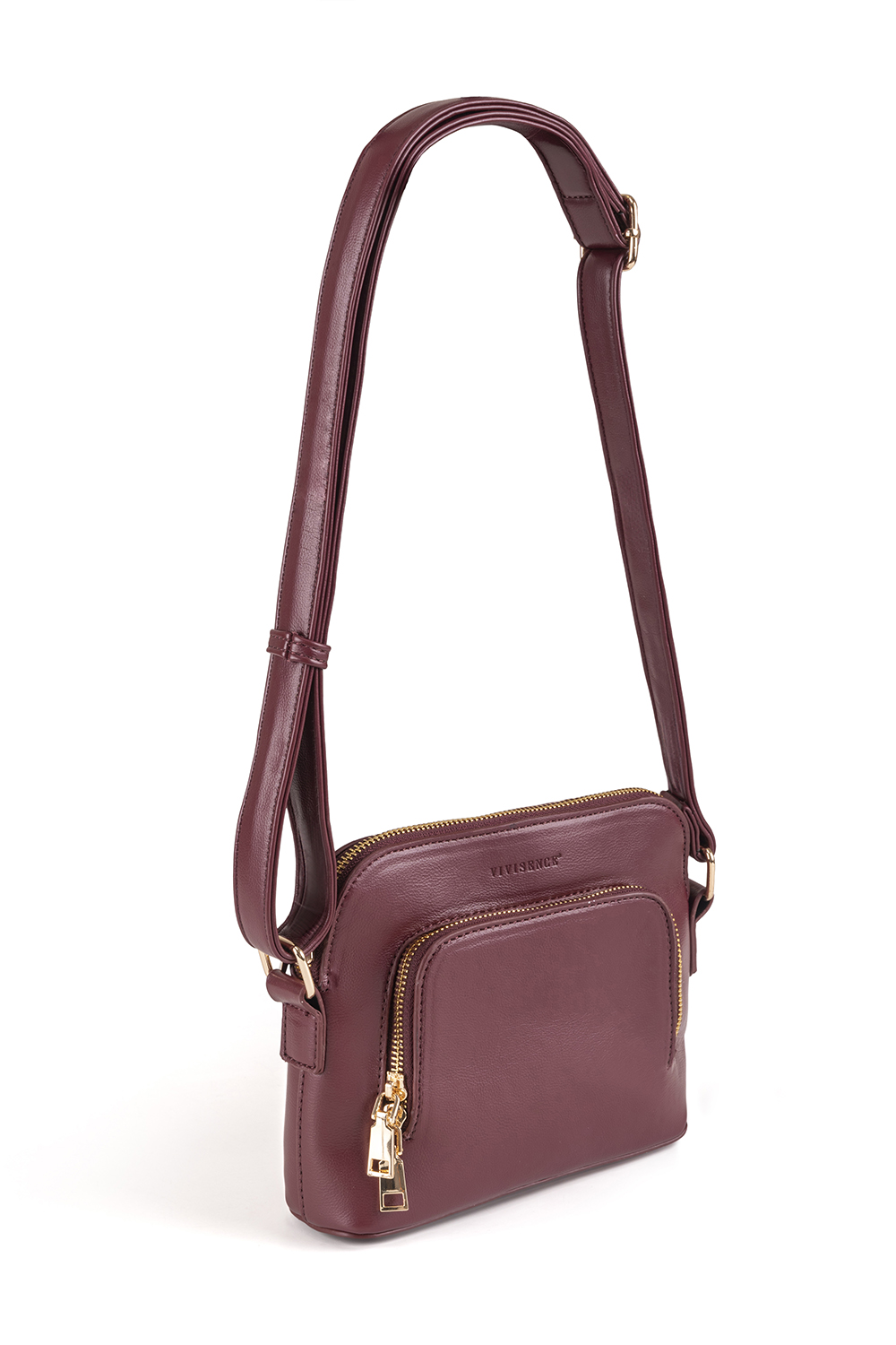 Vivisence Sac Bandoulière Femme Sangle Réglable Parfait Pour Tous Les Jours, bordeaux