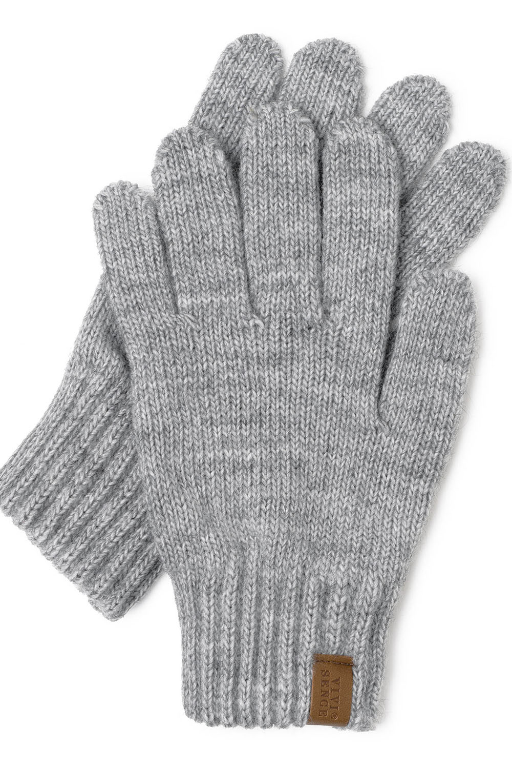 Vivisence Gants Femme Hiver Doux Et Chauds Idéals Pour Temps Froid 7014, gris clair