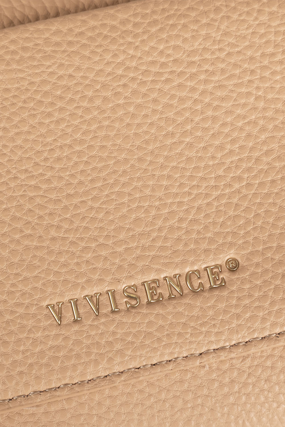 Vivisence Sac Bandoulière Femme Fermeture éclair Sangle Large et Réglable, beige