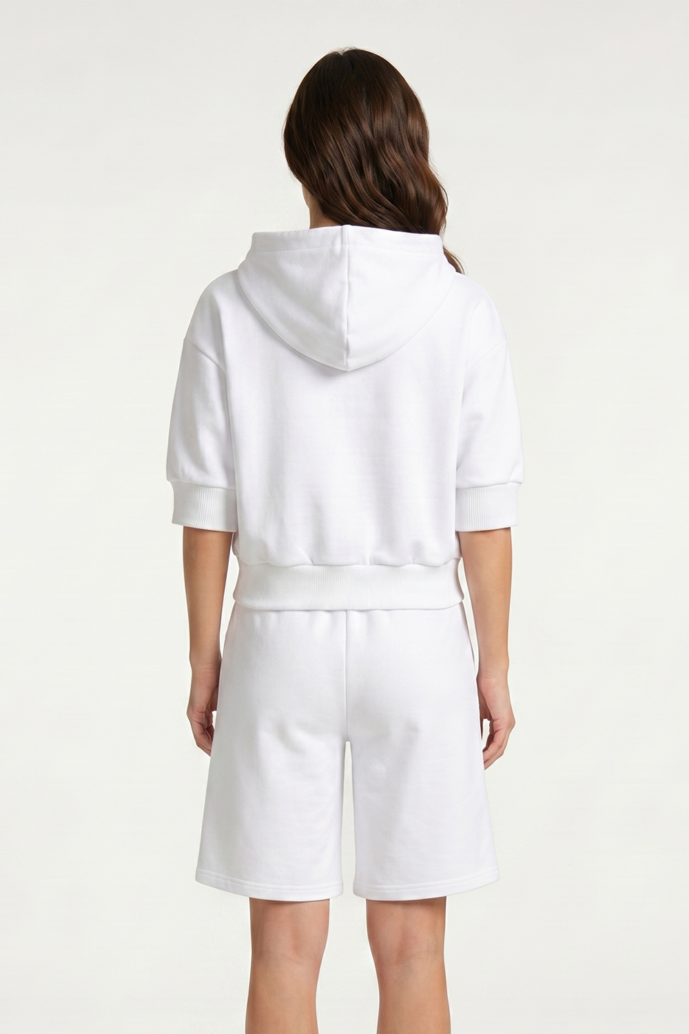 Vivisence Femme Short Coton Doux Respirant Taille Élastique Confort Quotidien, blanc
