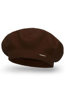 VIVISENCE Damen Baskenmütze Warm und Gemütlich Kälteschutz und Komfort 7005, braun