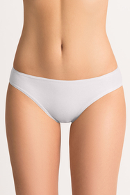 Vivisence Damen Slip Baumwolle Klebt am Körper Für Unsichtbaren Komfort 4003, weiß