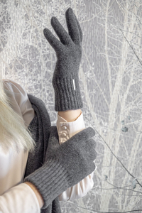 Vivisence Gants Femme En Laine Pour L’Hiver Idéal Temps Froid 7201, gris foncé