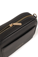 Vivisence Damen Schultertasche mit Reißverschluss Verstellbarer Riemen, Schwarz