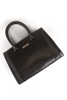 Vivisence Handtasche Damen Kunstleder Set 3 Teilig Elegante Taschen, Schwarz