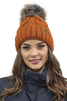 Vivisence Ensemble Hiver Chapeau Comin Gants Pour Confort Quotidien, orange