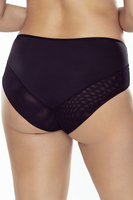 Vivisence Womens High Waisted Briefs Lace Front Elegant Cut Flattering Fit, black