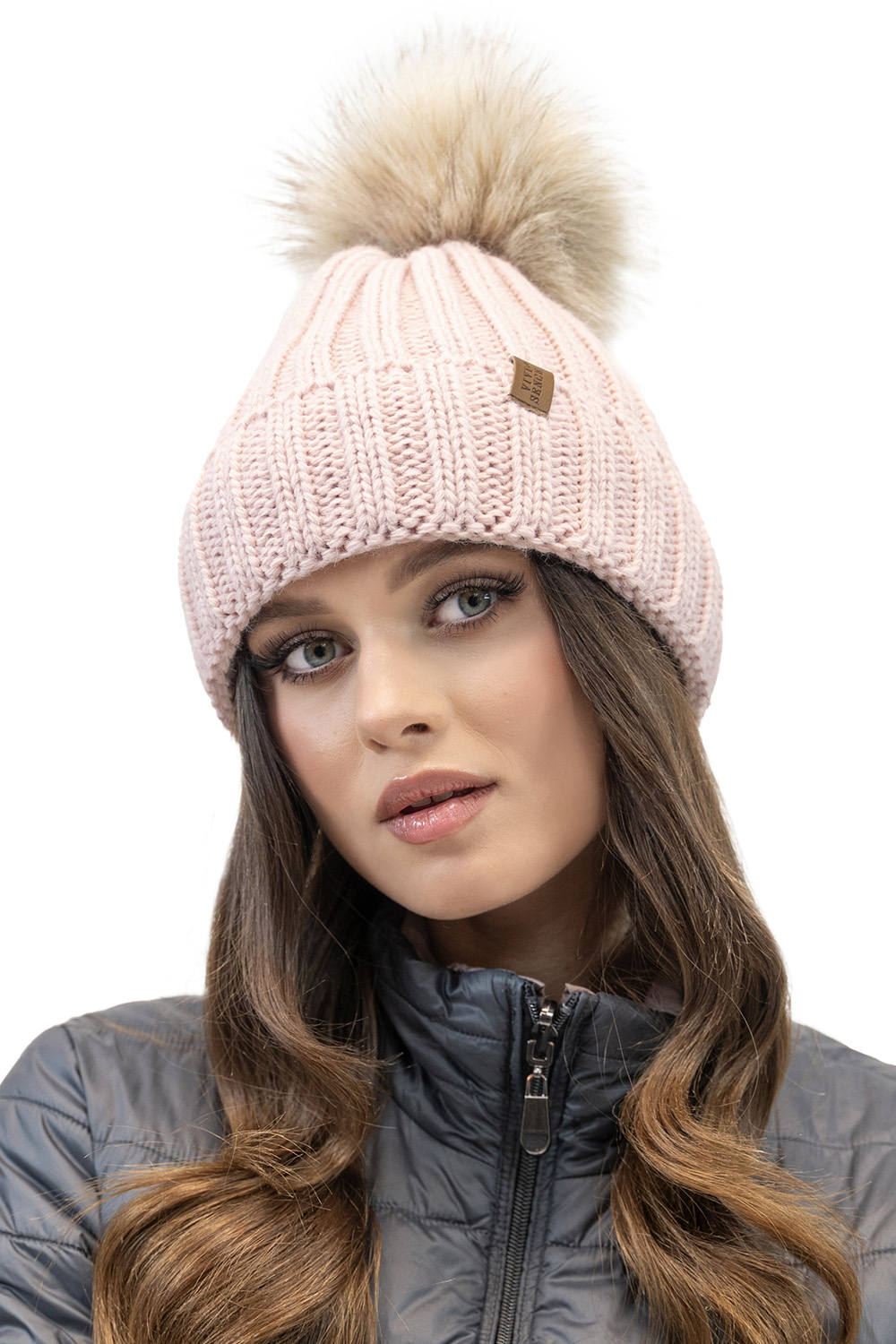 Vivisence Bonnet À Pompon Femme Doublé Polaire Ajustement Parfait Pour L’Hiver 70100, rose