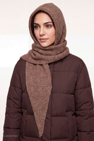 Vivisence Women Balaclava Front Tie Perfect Fit, brown