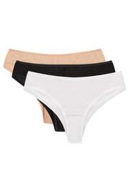 Vivisence Dame Slip Unterhose Klassisch Komfortabel Trendig Alltag Unterwäsche 4018, beige/schwarz/weiß