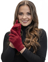 Vivisence Women's Winter Gloves Soft And Warm Ideal For Cold Weather 7014, maroon