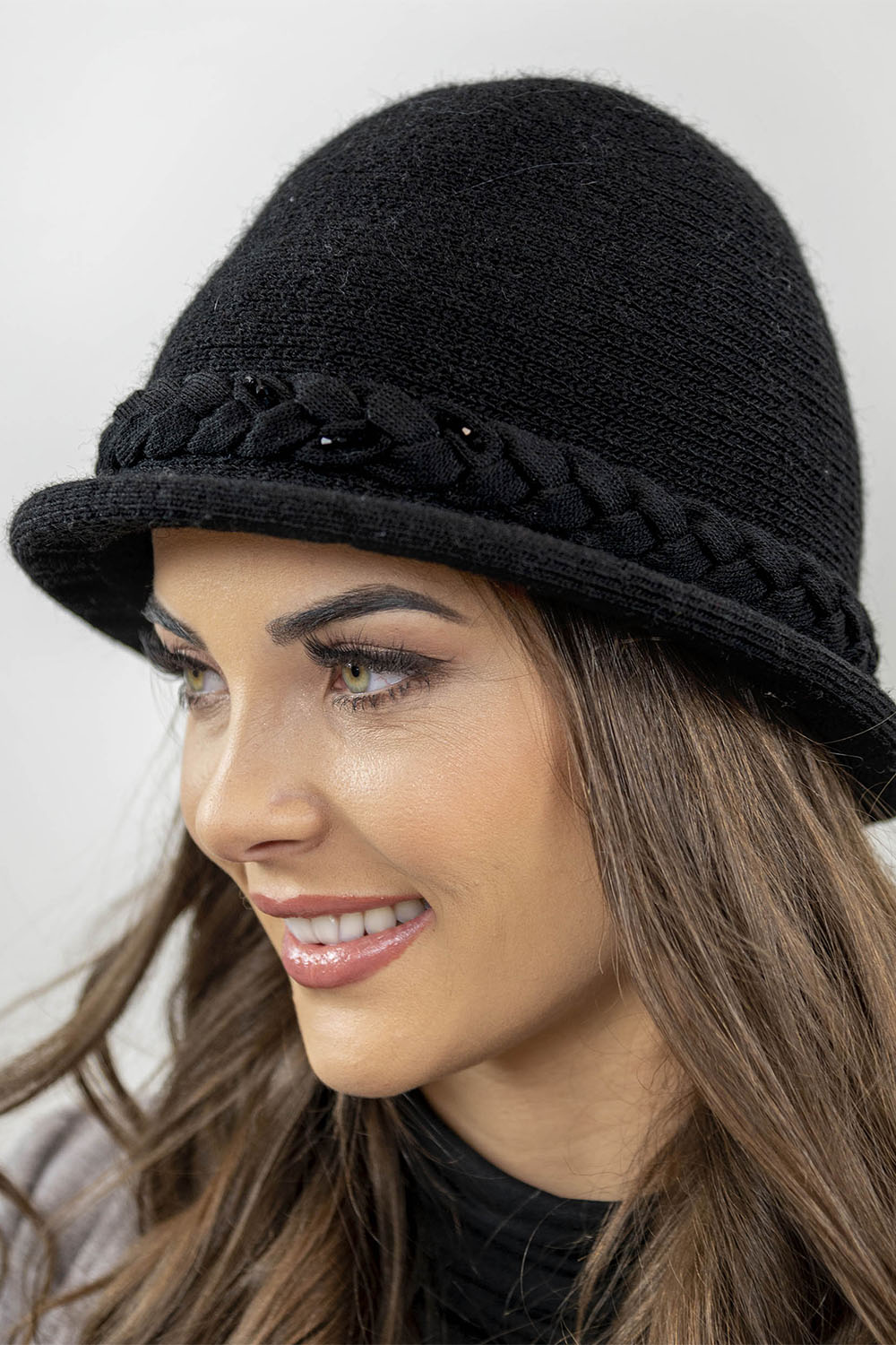 Vivisence Damen Mütze Winter Hut Klassischem Stil Herbst Warme Strickmütze 7043, schwarz