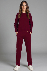 Vivisence Loungewear Damen Trainingsanzug Set Lockerer Schnitt Rundhals Freizeitanzug Mit Taschen 9205, 