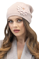 Vivisence Bonnet Femme Coupe Classique Chaud Et Confortable En Laine 7010, rose poudré