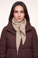 Vivisence ensemble hivernal femme bonnet écharpe gants chaud, caramel