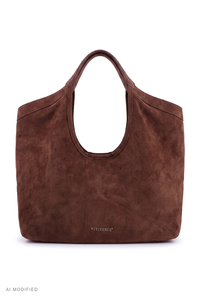 Vivisence sac à bandoulière suédine polyester femme pratique, brun