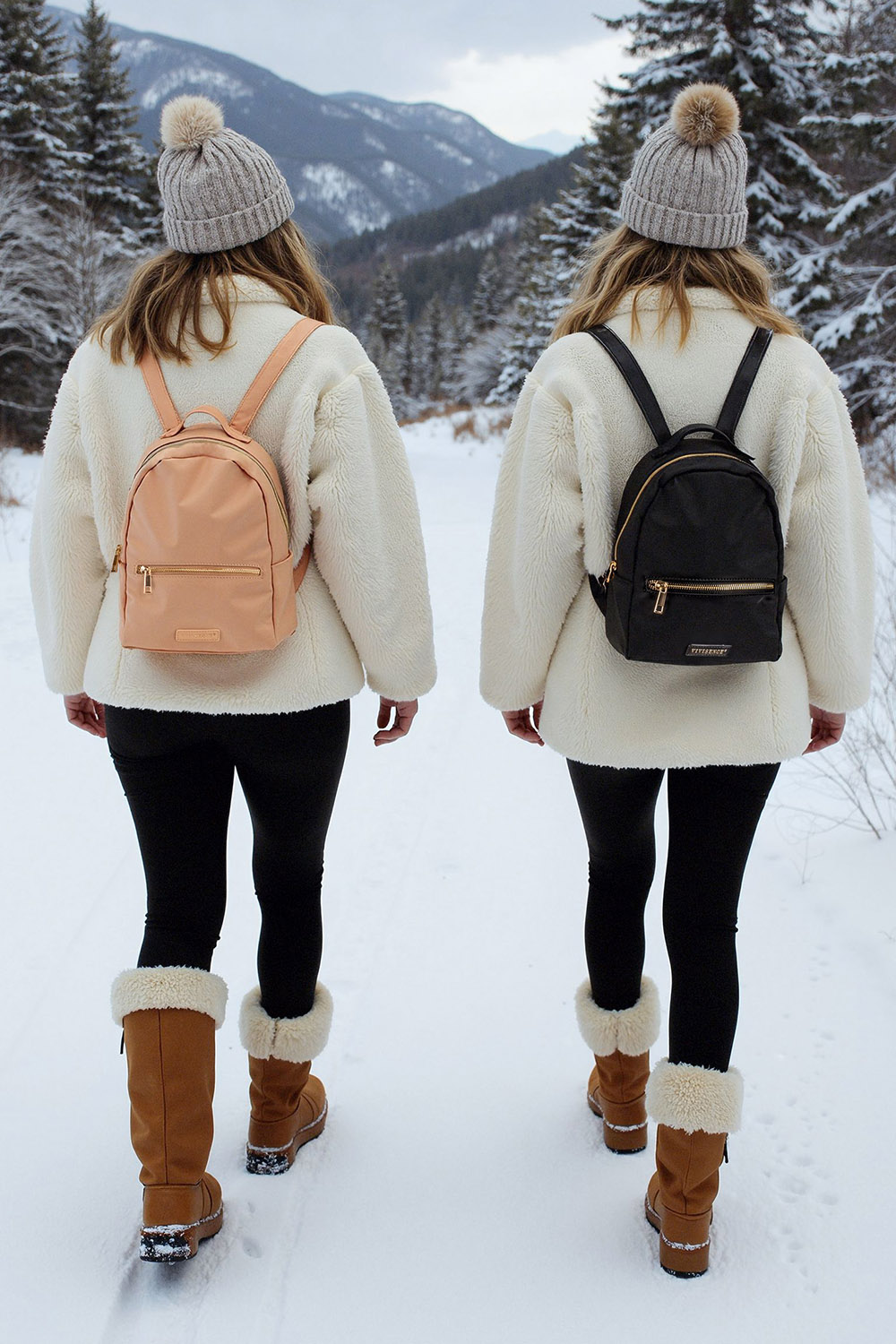 Vivisence Rucksack Damen Klein Verstellbare Träger Diskrete Tasche, Schwarz