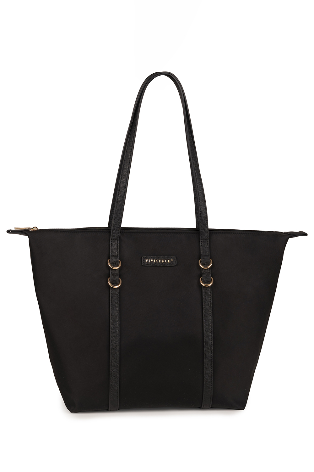 Vivisence Femme Sac À Bandoulière Fermeture À Glissière Élégance Décontractée, noir