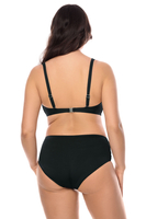 Vivisence Femme Maillot de Bain Deux Pièces Bretelles Réglables 3202, noir