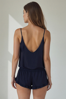 Vivisence Femme Pyjama Set Viscose Nœud Déco Confort Pour la Nuit D'été 2044,