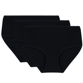 Vivisence women's smooth high waist briefs  4001, black