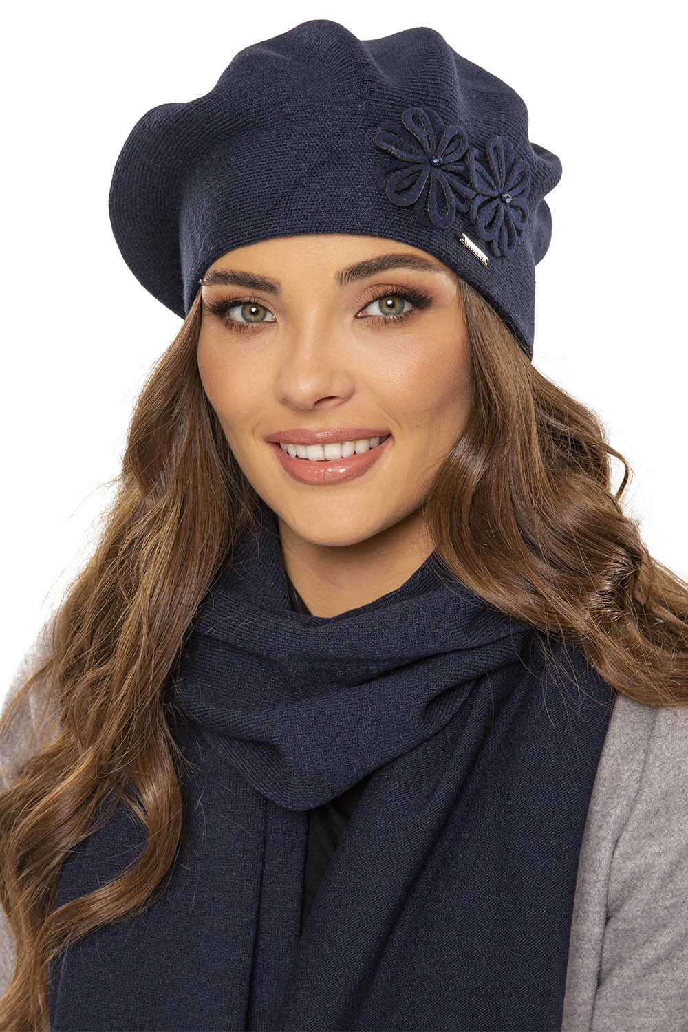 Vivisence Béret Femme Hiver Épais Et Chaud Idéal Pour Les Journées Froides 7007, bleu foncé