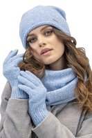 Vivisence Écharpe Tube Femme Hiver Moderne Et Confortable Pour Journées Froides 7108, bleu clair mélange